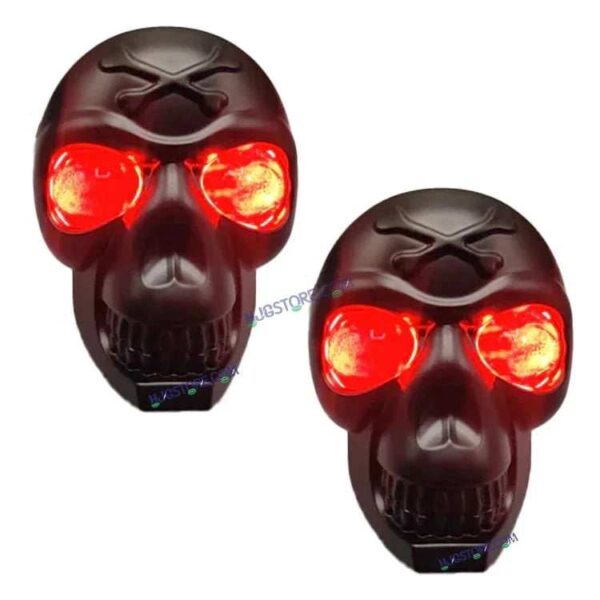 Second image of HJG Skull Red DRL Eye Foglight 120W Fog Light For Bike/Car/Thar/Jeep (Red Eye/Cool White/Yellow/Warm White, 120W) - Pack of 2 HJG New Model Skull Foglight, Pack of 2, Red DRL Skull