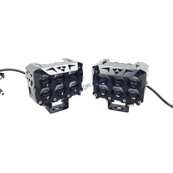 Second image of HJG ORIGINAL 180W 6 Future Lens MEGA DRIVE Fog Light For Bike/Car/Thar/Jeep ( Cool White, 90W each * 2 = 180W Total ) - Pack of 2