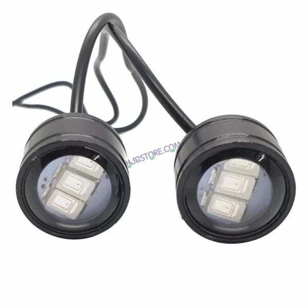 HJG LED Eagle Eye Lamp DRL Strobe Light with Flashing Handle Light Red & Blue Universal for Motorcycle