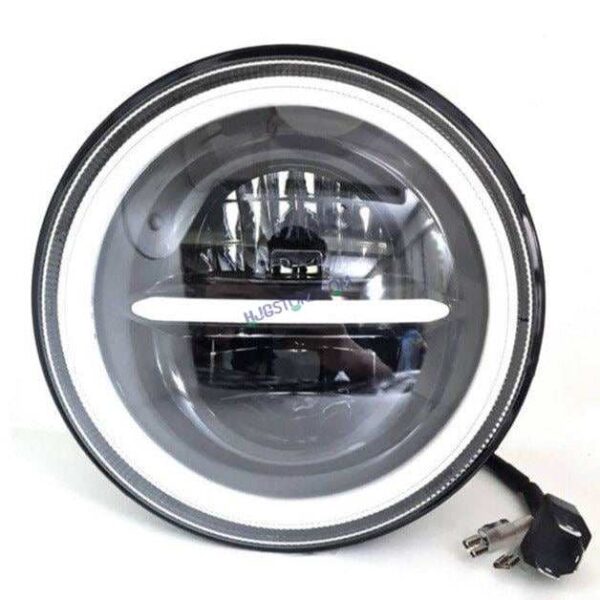 HJG 7 Inch Round Headlight Compatible with Royal Enfield, Jeep & Harley Davidson (Harley Minus Headlight)