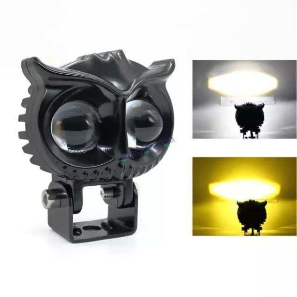 Second image of HJG New Model Owl Fog Light For Bike/Car/Thar/Jeep ( Cool White, 40W each * 2 = 80W Total ) - Pack of 2