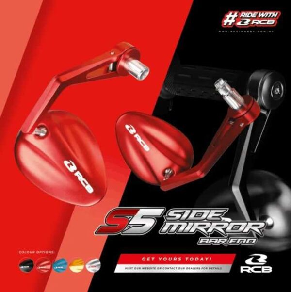 Second image of RCB S5 ALLOY SIDE MIRROR BAR-END 01MR003A