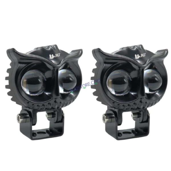 HJG New Model Owl Fog Light For Bike/Car/Thar/Jeep ( Cool White, 40W each * 2 = 80W Total ) - Pack of 2
