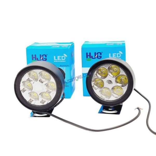 Second image of HJG LED Fog Lights for Bikes and Cars High Power, Heavy clamp and Strong ABS Plastic. (6 led Cap Set with Switch)