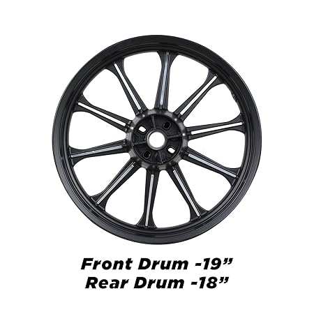 Royal Enfield Reborn 350 Alloy Wheels (Black & Diamond CUT)