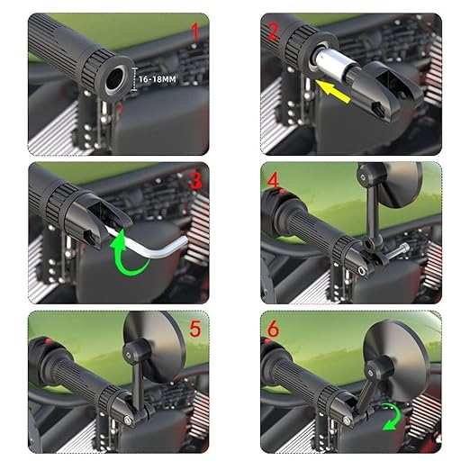 Second image of Premium Handle Grip Foldable GT Mirror Universal For All Bikes