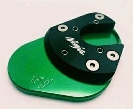 KAWASAKI NINJA ACCESSORIES INDIA SIDE STAND EXTENSION SUPPORT PLATE CNC ALUMINIUM