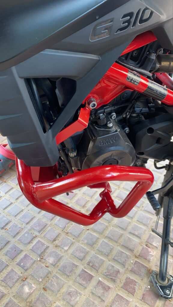 RED LOWER CRASH GUARD WITH BASEPLATE RED FOR 310 GS & 310 R