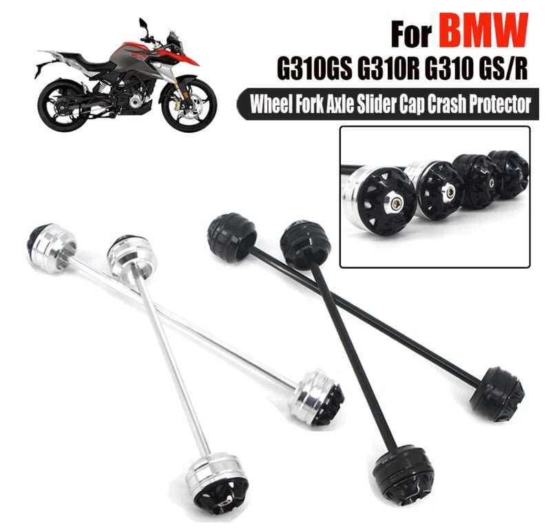 BMW ACCESSORIES INDIA FRONT & REAR AXLE SLIDER FORK WHEEL PROTECTION CRASH PAD KIT FOR BMW G310GS G310R