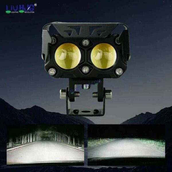 HJG Future Eyes 2 Lens 60W 2 Lens MEGA DRIVE Fog Light For Bike/Car/Thar/Jeep ( Cool White, 30W each * 2 = 60W Total ) - Pack of 2 Future Eyes 2 Lens