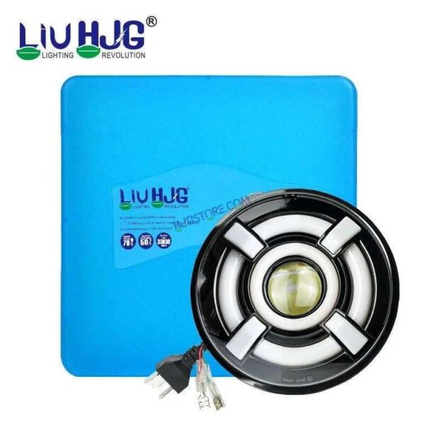 Second image of HJG 7 Inch Led Headlight Halo Lights Dual Color Yellow White 30w 7 Inch Round Motorcycle Lights For Jeeps Universal Car Compatible with Royal Enfield, Jeep & Harley Davidson