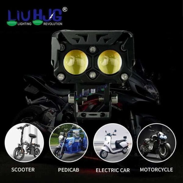 Second image of HJG Future Eyes 2 Lens 60W 2 Lens MEGA DRIVE Fog Light For Bike/Car/Thar/Jeep ( Cool White, 30W each * 2 = 60W Total ) - Pack of 2 Future Eyes 2 Lens