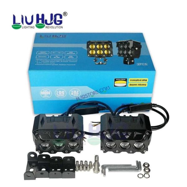 Second image of HJG ORIGINAL 180W Future Eyes 6 Future Lens MEGA DRIVE Fog Light For Bike/Car/Thar/Jeep ( Cool White, 90W each * 2 = 180W Total ) - Pack of 2 HJG 180W Fog