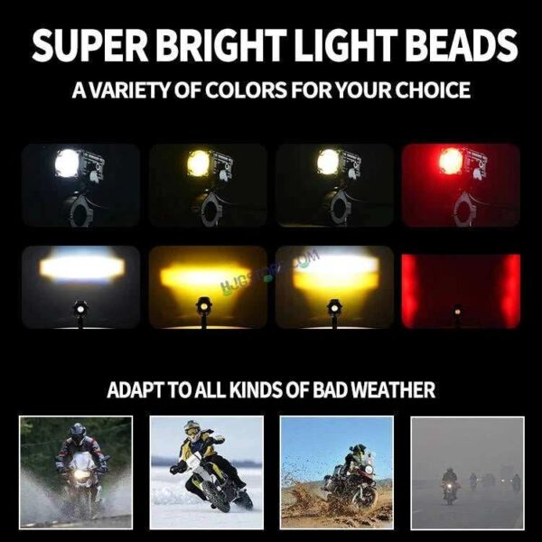 Second image of HJG 60W Mini Drive Version 4 CO-2 30W plus 30W Mini Drive V4 Version 4 60W (30 * 2) Future 1 LED Mini Drive Light Red Devil Eye Light Co2 Multiple Connecting Red Yellow White Color With Canbus Kit