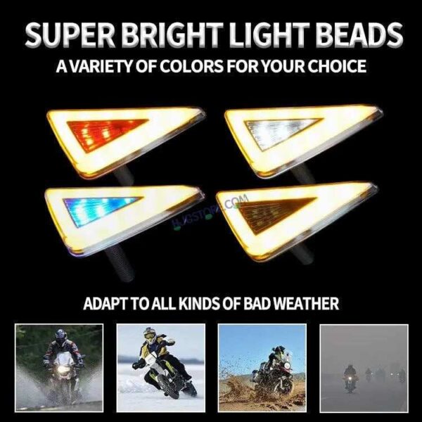 Second image of HJG Bike Indicator Waterproof Flexible Blinker Bright LED Indicators Universal For All Bike Models Motorcycle Turn Signal Lights HJG Indicator with DRL 231114 231113