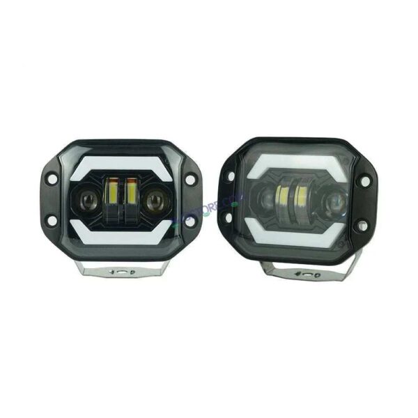 HJG New Model Lens 120W Foglight Foglamp HJG Car Accessories Led Headlights Mini Driving Lights Led Fog Lights For Motorcycle Lights, Set of 2