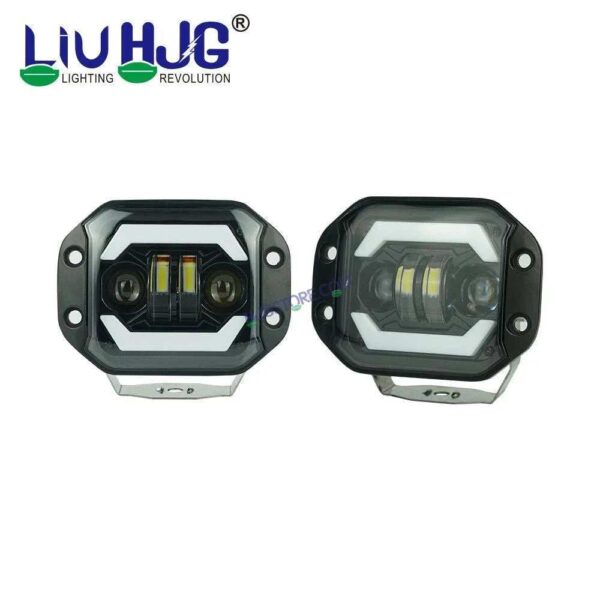 Second image of HJG New Model Lens 120W Foglight Foglamp HJG Car Accessories Led Headlights Mini Driving Lights Led Fog Lights For Motorcycle Lights, Set of 2