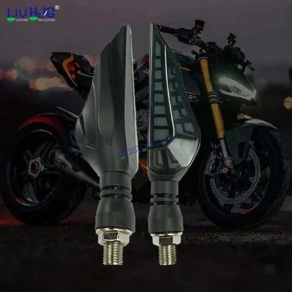 HJG Bike TRex Indicator Waterproof Flexible Blinker Bright LED Indicators Universal For All Bike Models Motorcycle Turn Signal Lights HJG Indicator with DRL TRex Indicator