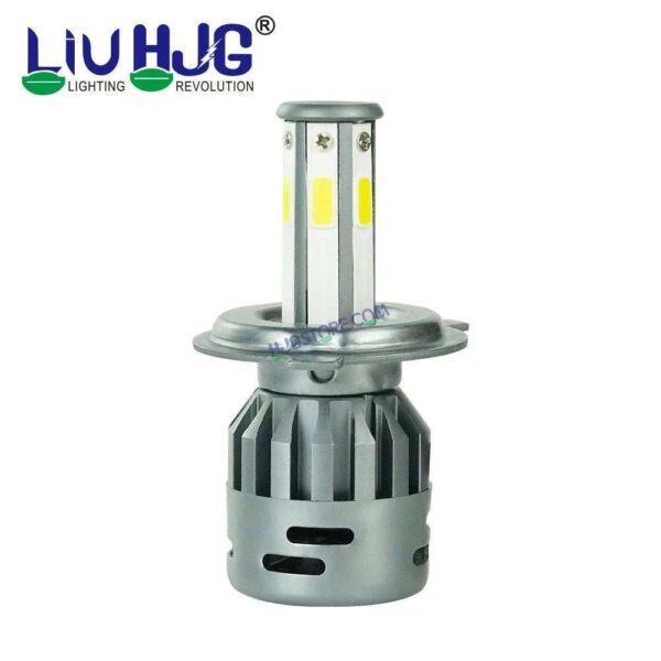 Second image of HJG M6 Mini ORIGINAL LED Headlight Bulb H4 80W For All Motorcycles (Low and High Beam Bulbs (White) AC/DC 80Watt 6 Side Chip) - Type H4 Hi/Lo