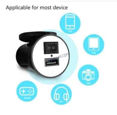 Second image of HJG USB Mobile Fast Charger Waterproof Motorcycle Handlebar USB Charger for Bike, Two Wheelers Universal LIU HJG Two Wheeler USB Mobile Phone Fast Charger 12V 5V-1.5A Moto Adapter Power Supply Socket for Phone Mobile Motorbike Accessories