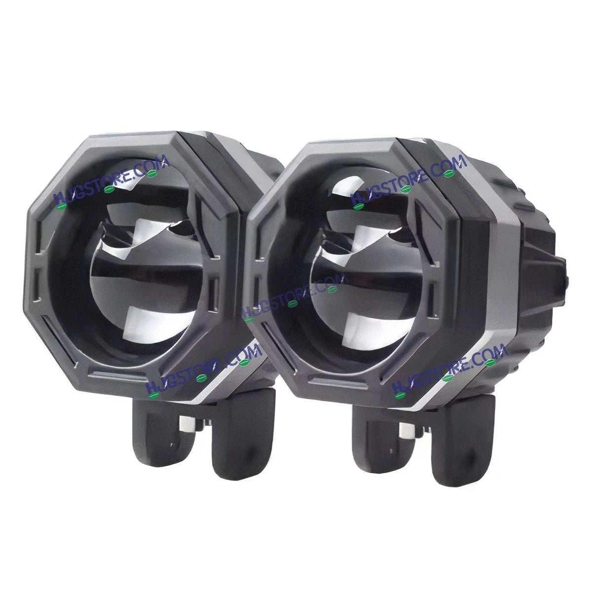 HJG 125 Fog Dual Lens 120W Foglight New Model with Power Adaptor Foglight Ultra Wide Dual Intensity LED Driving Fog Lights White/Yellow (2*60W = 120W Total) Universal For All Cars & Bikes