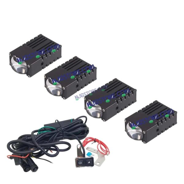 Second image of HJG LIU HJG Original Waymaker 4 LED New Model Slim Drive Grille Fitting Dual Colour Fog Light Mini Drive Light Version 4 And Wiring With Canbus For All Cars and Motorcycles (4Pcs) HJG Waymaker Foglight HJG New Model 4 LED with Canbus Wiring Harness Kit