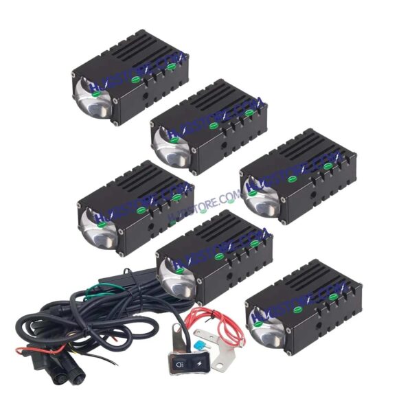 Second image of HJG LIU HJG Original Waymaker 6 LED New Model Slim Drive Grille Fitting Dual Colour Fog Light Mini Drive Light Version 4 And Wiring With Canbus For All Cars and Motorcycles (6Pcs) HJG Waymaker Foglight HJG New Model 6 LED with Canbus Wiring Harness Kit