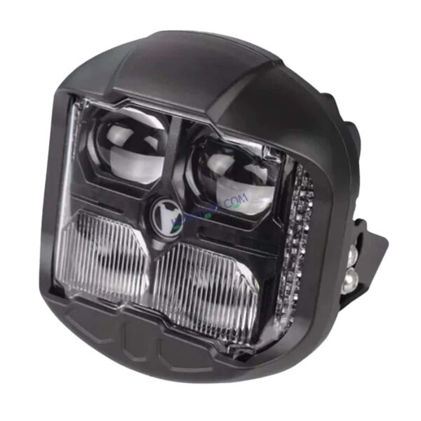 Second image of HJG Original Gods Eye GodsEye Helao 4 LED 2.0 White/Red Off Road 7 inch 120W LED Headlight Spot Light Fog Light Universal For Bike, Truck, Jeep, Thar Car Bike Led Headlights Lights Led Fog Lights For Motorcycle Car SUV Lights, Pack of 1 LIU HJG GodsEye