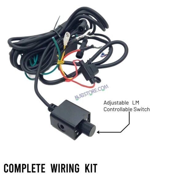 Second image of LIUHJG LIU HJG Mercedes Y Lens Foglight with Dimmer Controller Wiring Harness Kit Ultra Wide Dual Intensity LED Driving Fog Lights White/Yellow (2*45W = 90W Total) Universal For All Cars & Bikes with Brightness Controller Switch