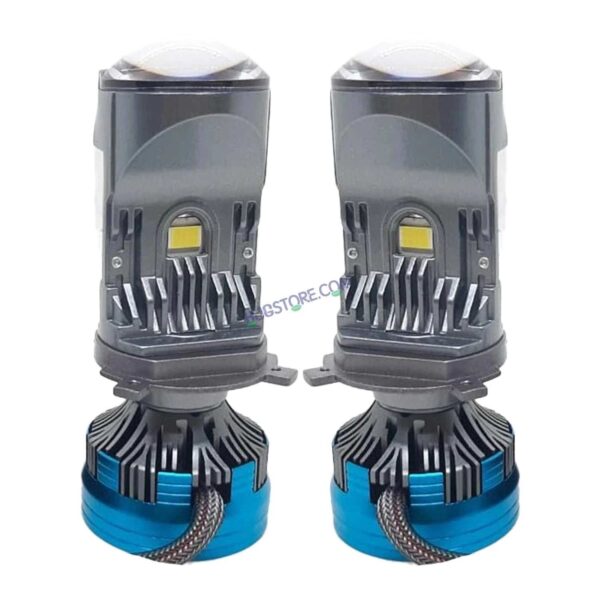 HJG Y6 New Model 250W Projector Lens H4 LED Bulb 250W HJG Y6 Projector Light Lamp H4 LED Mini Projector Lens with Fan for Car Bulb 25000LM Conversion Kit Hi/Lo Beam Headlight 12V/24V for Car SUV, Set of 2, White Hi/Lo LIU HJG Y6 H4 250W, Pack of 2