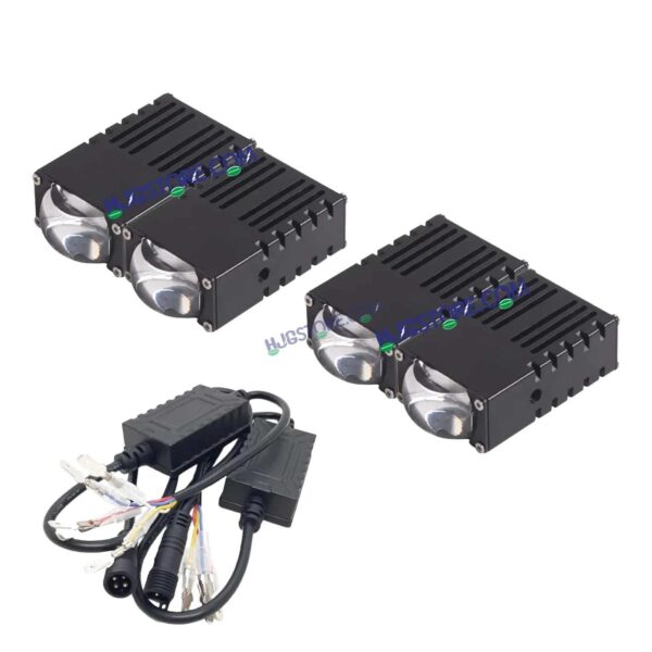 Second image of HJG Original Waymaker 2 LED New Model Slim Drive Dual Colour Fog Light Mini Drive Light Version 4 With Red Devil Eye And Wiring With Canbus For All Cars and Motorcycles (2Pcs) HJG Waymaker Foglight HJG New Model 2 LED