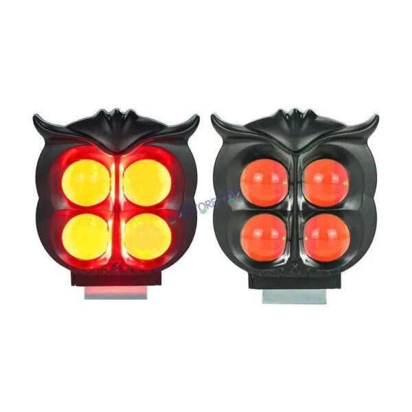 HJG 4 LED Owl Devil Foglight Foglamp HJG Car Accessories Led Headlights Mini Driving Lights Led Fog Lights For Motorcycle Lights, Set of 2 HJG Owl Foglight