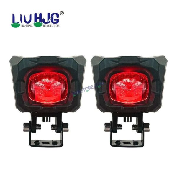 Second image of HJG New Model 150W Foglight Projector Lens with Devil Red DRL Future Eyes 150W MEGA DRIVE Fog Light For Bike/Car/Thar/Jeep ( Cool White, 75W each * 2 = 150W Total ) - Pack of 2