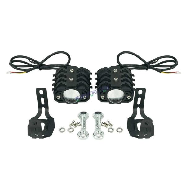 HJG Spider Drive Pack of 2 Pc Foglight Foglamp Car LED Work Light Driving Lamp Headlights Auxiliary Light for Motorcycle Accessories Fog Light Motorcycle Spotlight, Set of 2 HJG Spider Drive