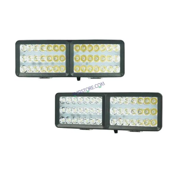 HJG 42 LED Rectangle Foglight Foglamp HJG Car Accessories Led Headlights Mini Driving Lights Led Fog Lights For Motorcycle Lights, Set of 2