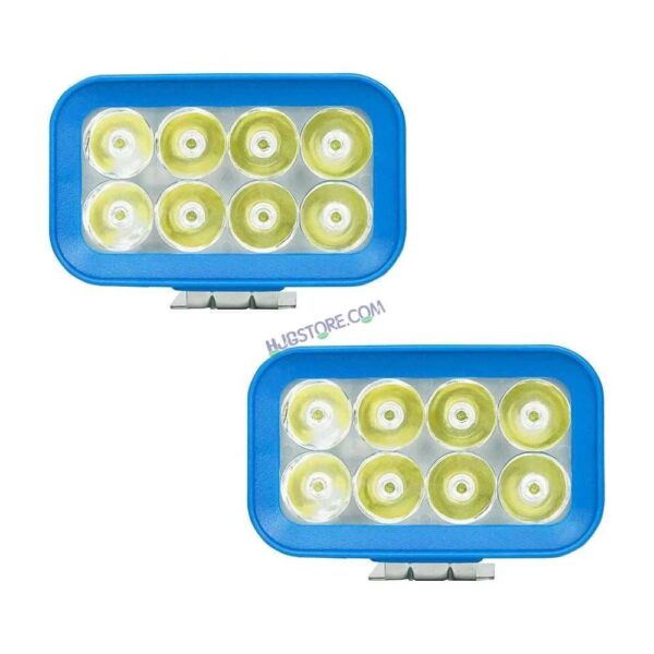 HJG 8 LED Rectangle Foglight Foglamp 3 Colour White, Warm White, Yellow HJG Foglight HJG Car Accessories Led Headlights Mini Driving Lights Led Fog Lights For Motorcycle Lights, Set of 2