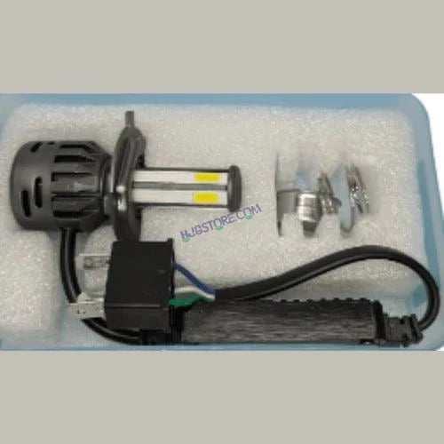 Second image of HJG M6 Mini ORIGINAL LED Headlight Bulb H4 80W For All Motorcycles (Low and High Beam Bulbs (White) AC/DC 80Watt 6 Side Chip) - Type H4