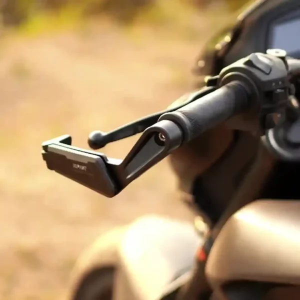 Motorcycle Lever Guard with Integrated Rear-View Mirrors – Universal Fit
