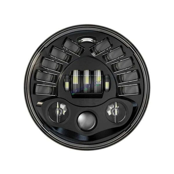 HJG 7 Inch Round Headlight with Turn Signal Indicator & Hi/Low Beam for Bullet, Mahindra Thar