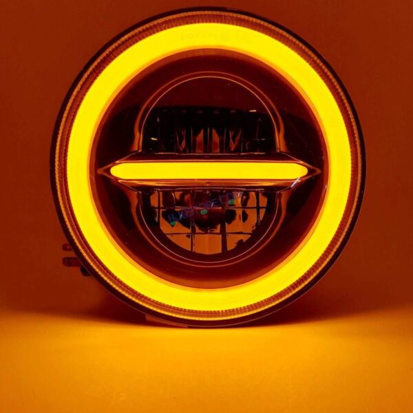 Second image of HJG 7 Inch Round Headlight Compatible with Royal Enfield, Jeep & Harley Davidson (Harley Minus Headlight)