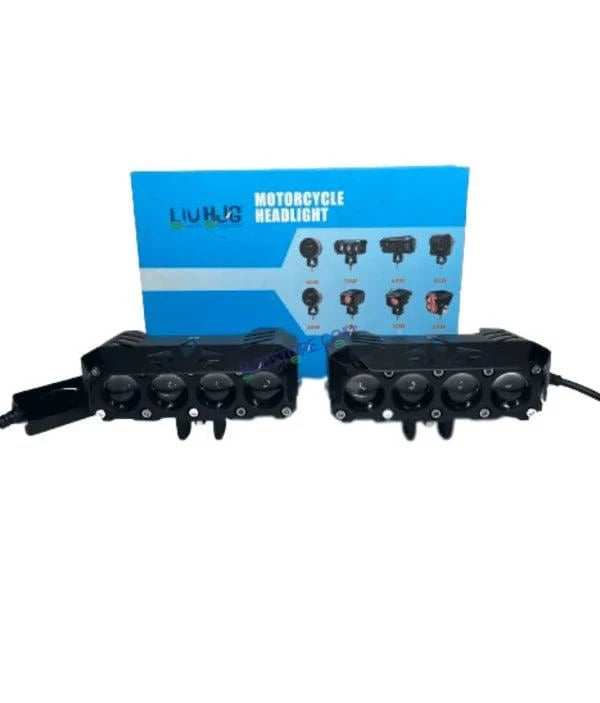 Second image of HJG Original Mega Drive 120W 4 Lens Dual Color White/Yellow LED Foglights (Set of 2)