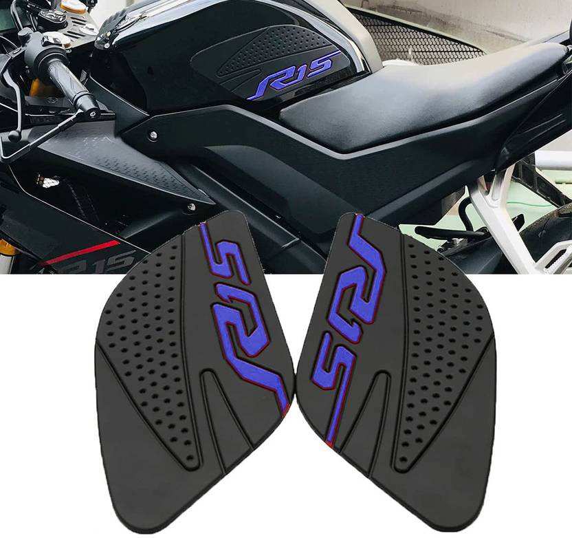 YAMAHA R15 TRACTION PAD FOR R15V3, R15M AND R15V4 (blue) Bike Tank Pad