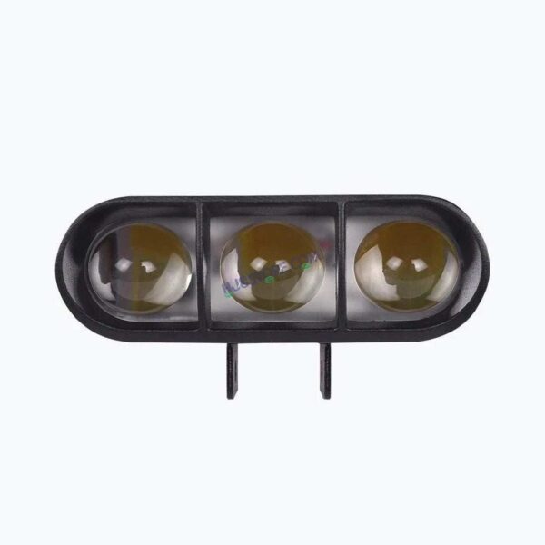 HJG 3 LED Lens Heavy 60W Fog Light White Yellow for Bikes and Cars High Power, Heavy clamp and Strong aluminum. (3 LED Fog Single Pc) White, Yellow 60W HJG