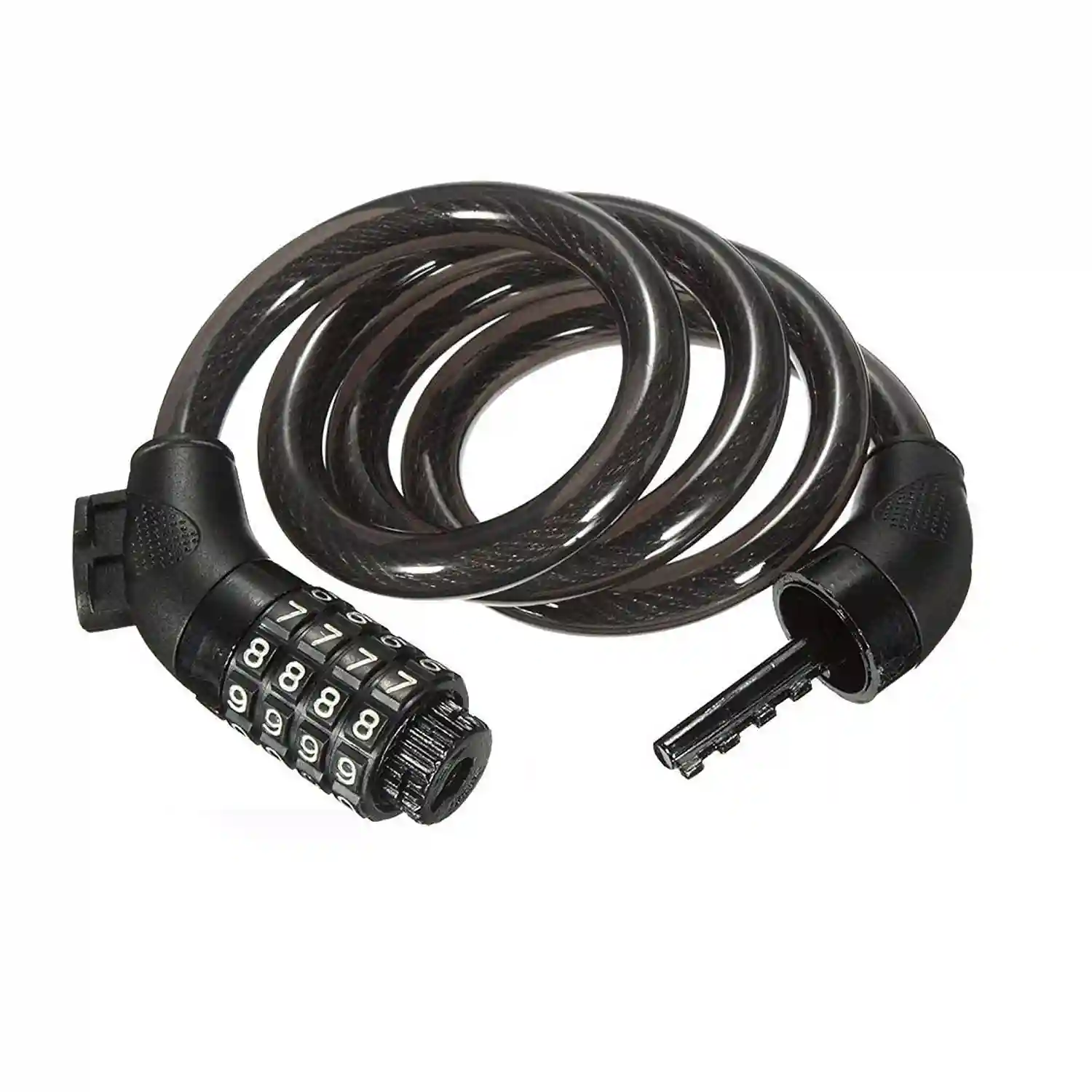 Cable Lock 4 Digit Combination Resettable Password Change Number Spiral Lock for Cycle Bike Helmet Bicycle