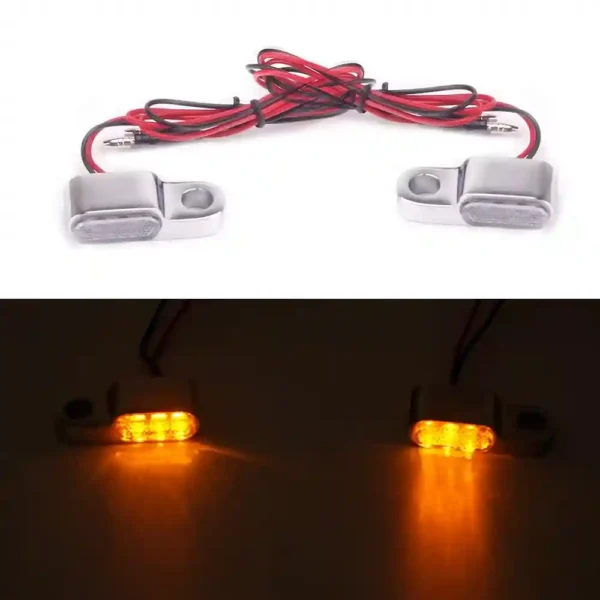 Second image of Mini Motorcycle 3 LED Front Rear Turn Signal Light Flowing Water Flashing Indicator Blinker for Harley Sportster Bobber Models