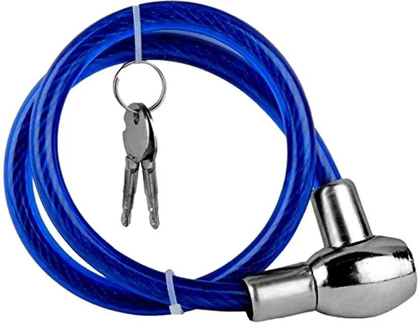 Multipurpose Cable Lock (Multicolour) Cable Lock (Blue, Black, Red)
