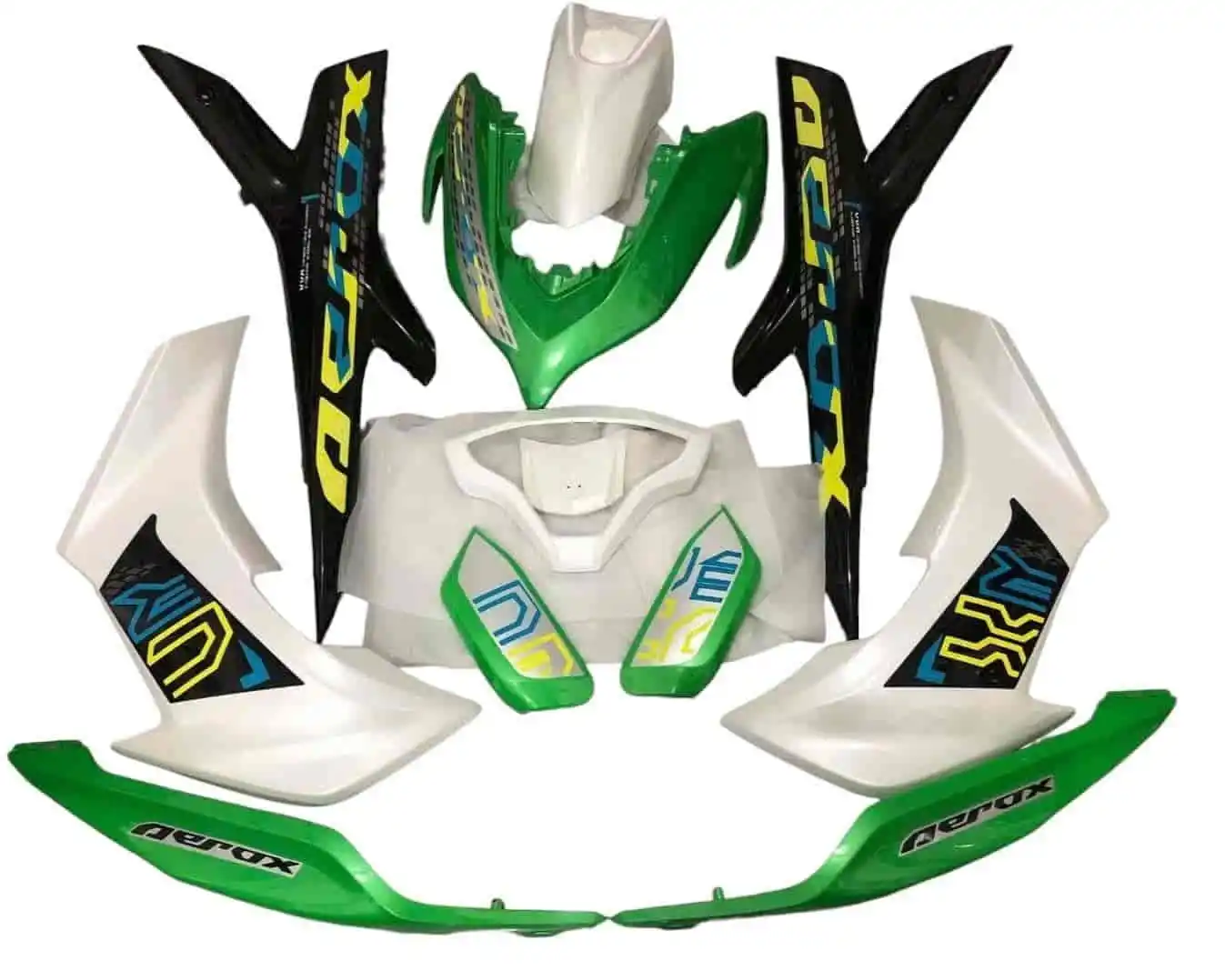 Second image of YAMAHA AEROX ACCESSORIES YAMAHA AEROX FAIRING KITS ( WHITE BLUE )